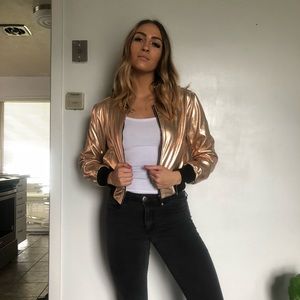 Shiny Bomber Jacket
